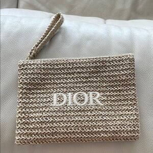 💛 SOLD 💛 Dior Summer 2025 Raffia Wristlet / Pouch GWP